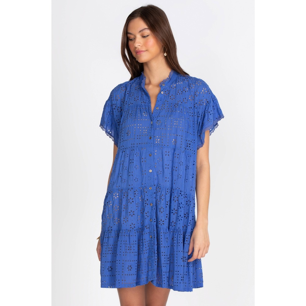 Johnny Was Blue Mini Dress